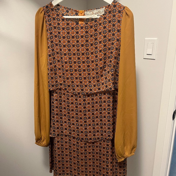 Unique Pink Martini Long Sleeve Pattern Dress- Large - Picture 1 of 7